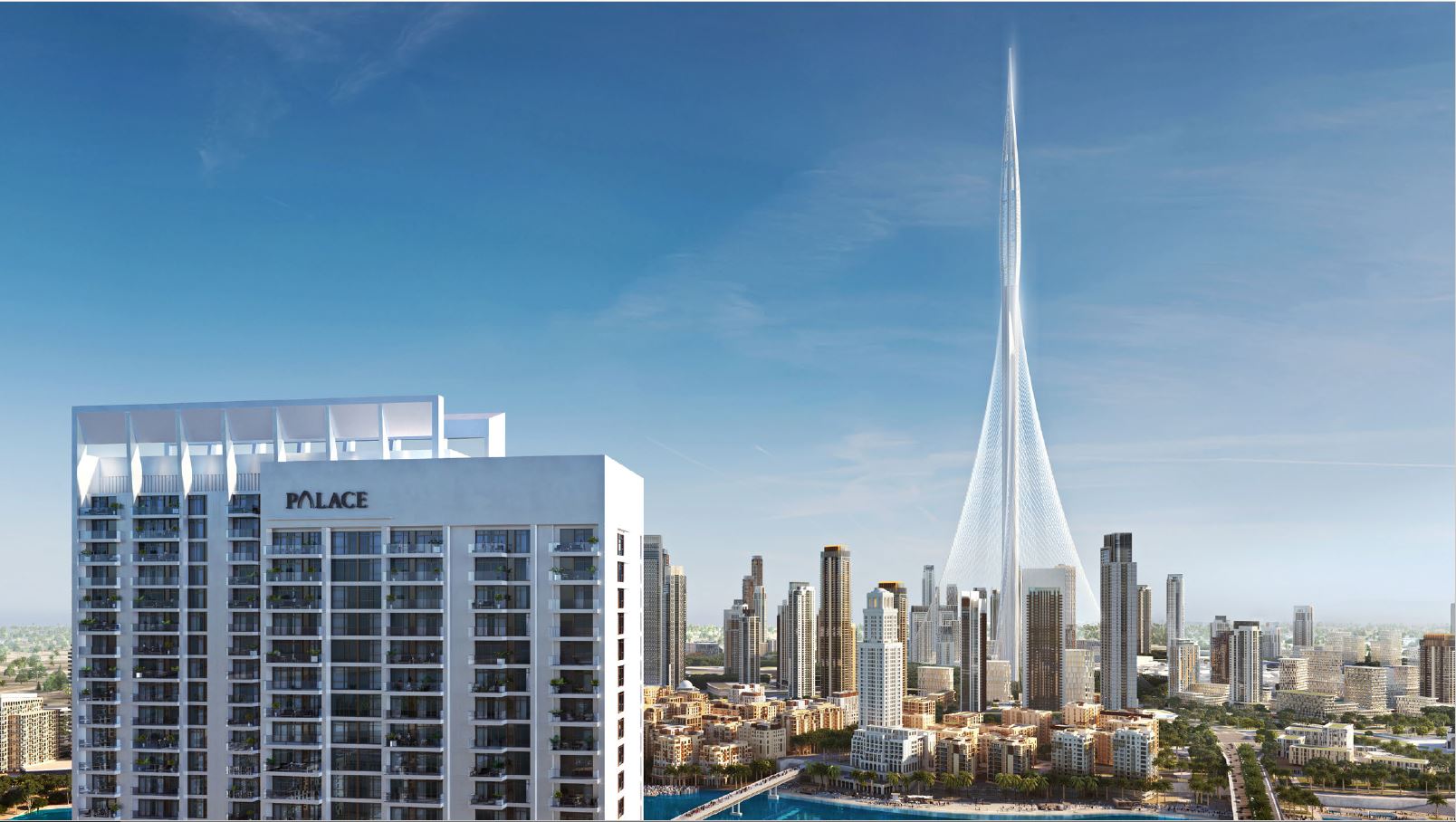 Creek Palace offers incredible views over Creek Tower, wildlife sanctuary, creek beach, creek canal and Burj Khalifa