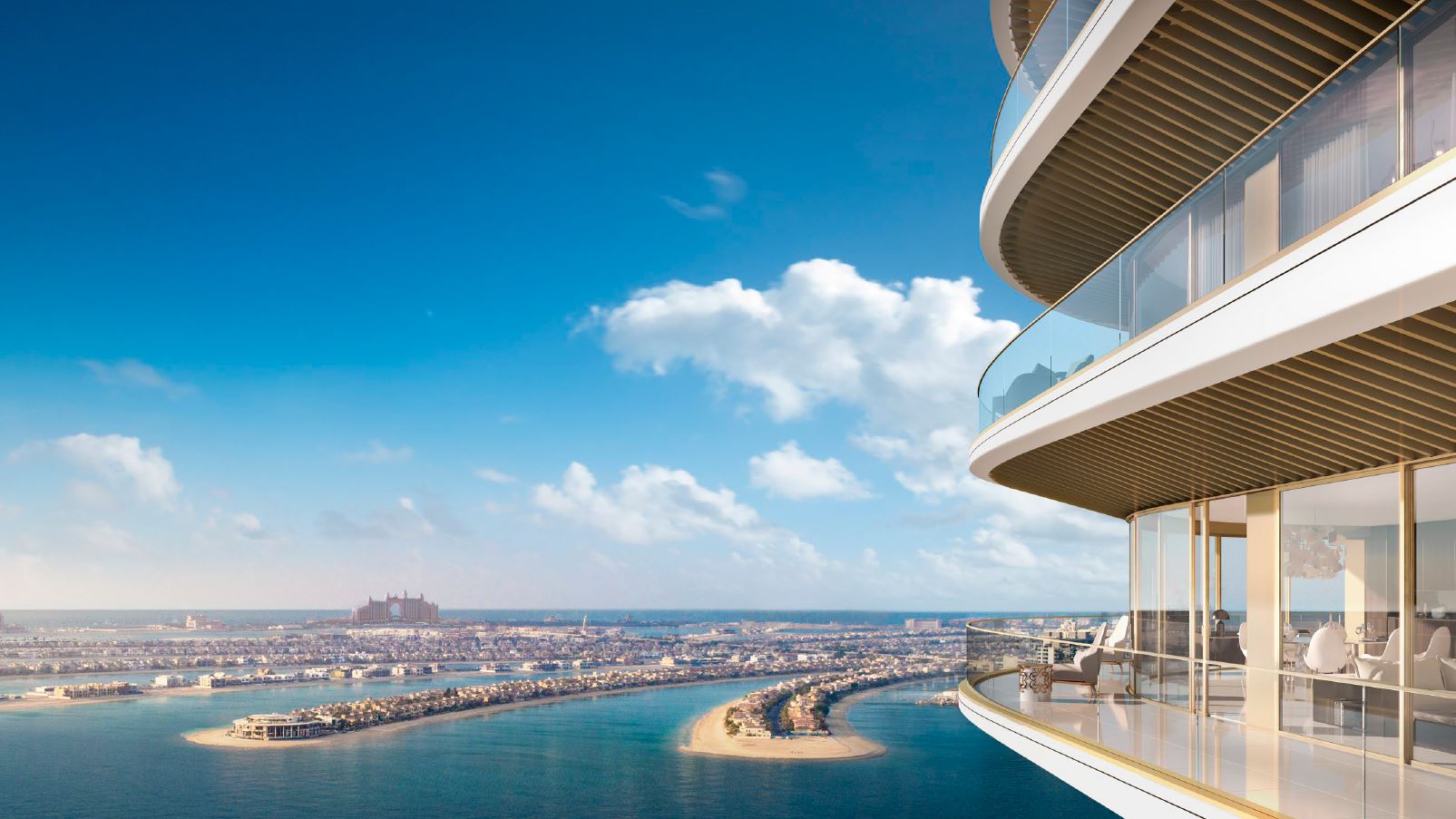 Stunning panoramic Palm Jumeirah views from the luxurious Elie Saab - Grand Bleu